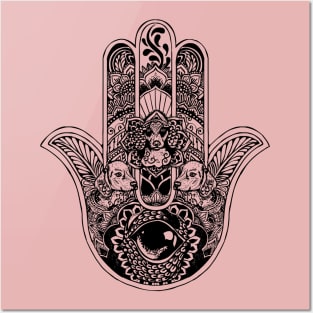 Hamsa Hand Dachsund Posters and Art